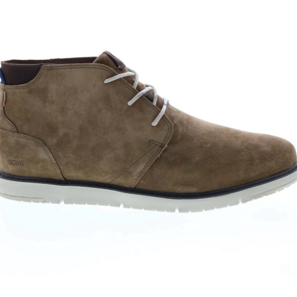 TOMS Navi Mens Brown Nubuck Lace up Chukka Boots - Picture 9 of 11